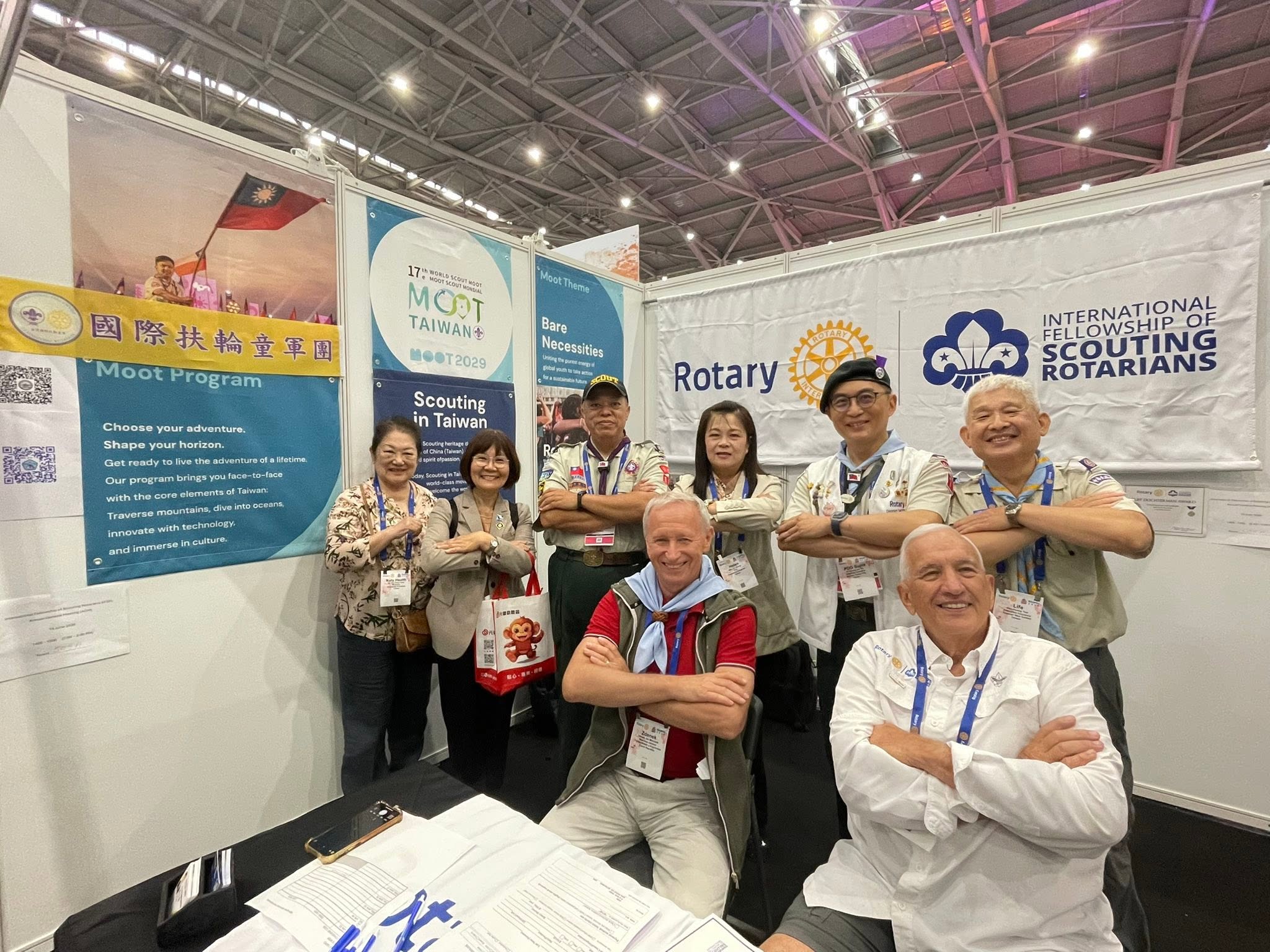 Stand della International Fellowship of Scouting Rotarians alla Convention del Rotary International di Taipei