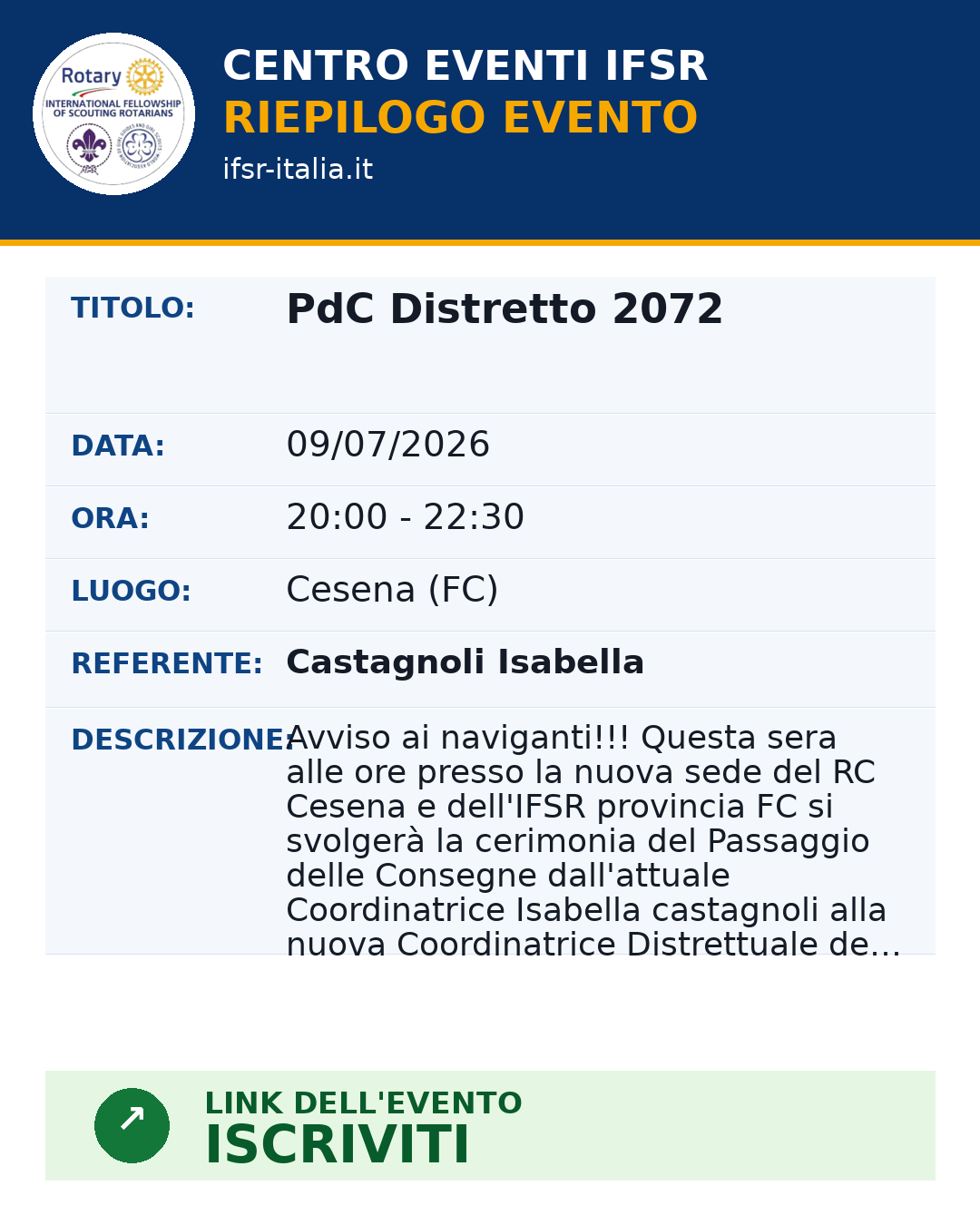 PdC Distretto 2072